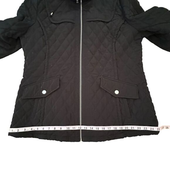 London Fog ~ Black quilted jacket w/ hood ~ size XL - Picture 12 of 14